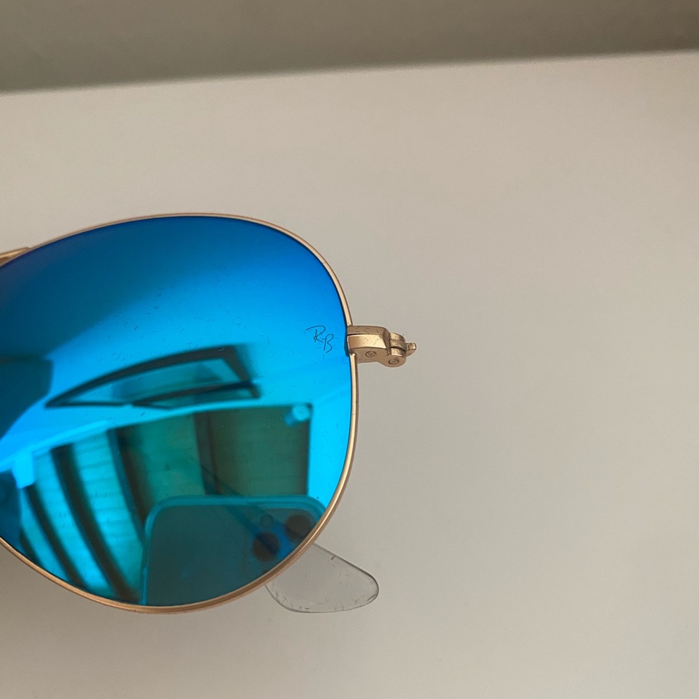 Ray-Ban Blue Aviator Sunglasses - Picture 3 of 14